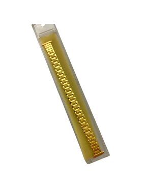 Hadley Roma Womens Watch Band Stretchy Gold Tone Link Stainless Steel